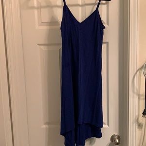 High low blue dress